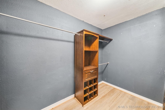 spacious closet featuring hardwood / wood-style flooring