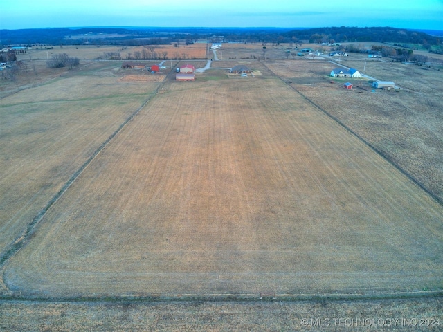 bird's eye view with a rural view