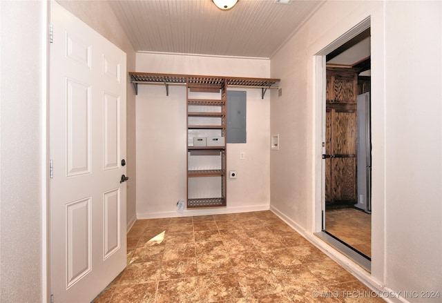 closet with electric panel