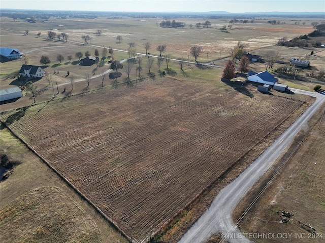 drone / aerial view featuring a rural view