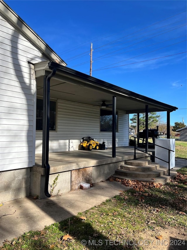 view of patio with a porch