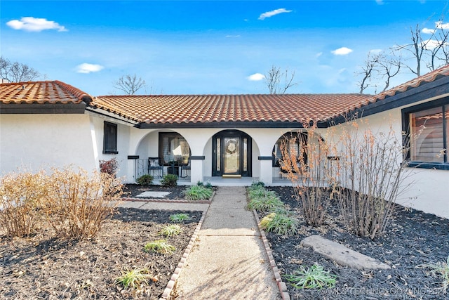 view of front of property with a porch