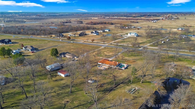 bird's eye view featuring a rural view