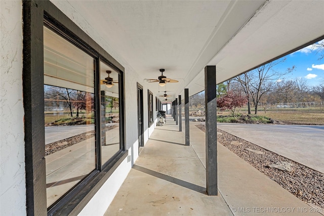 view of patio / terrace with ceiling fan