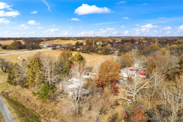 drone / aerial view featuring a rural view