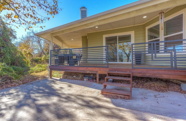 view of patio / terrace featuring a deck