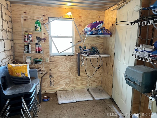 view of storage area