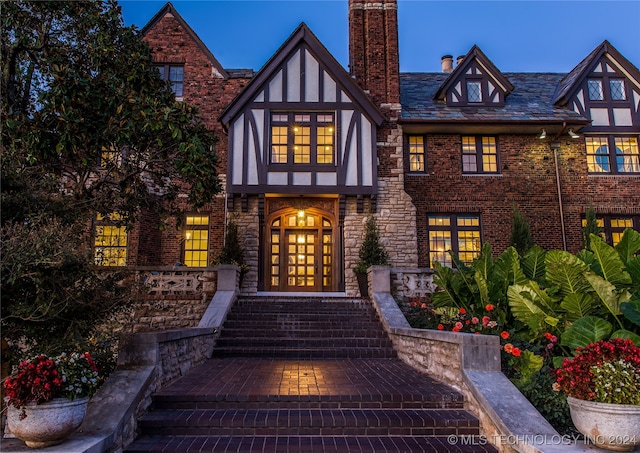 view of front of home with french doors