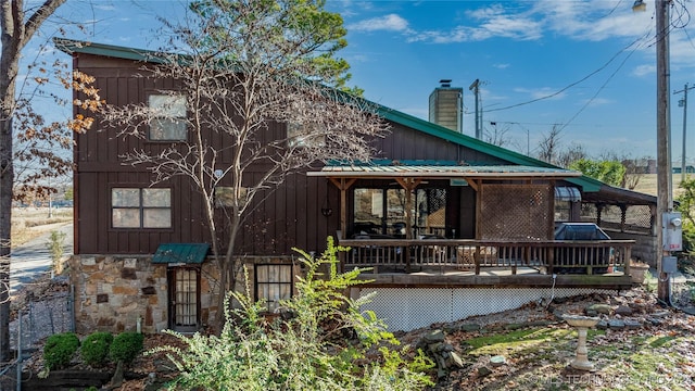 view of rear view of property