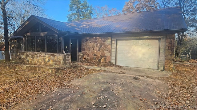 view of home's exterior featuring a garage