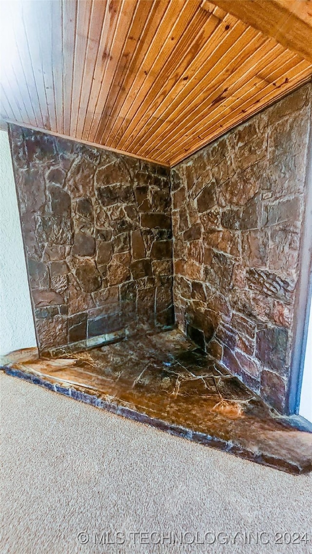 interior details featuring wooden ceiling