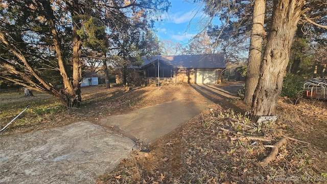 view of front of home with a garage