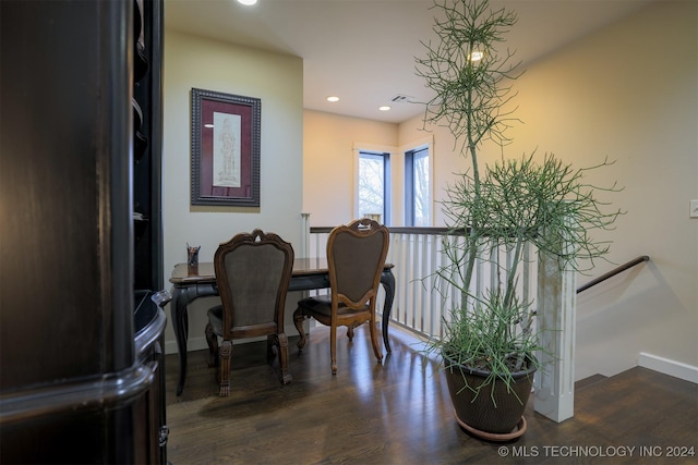 dining room featuring dark hardwood / wood-style floors