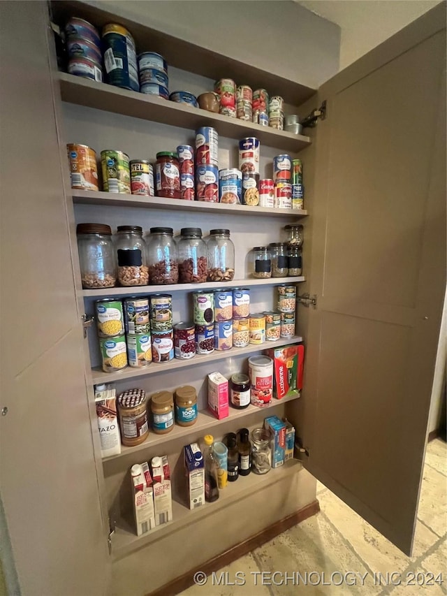 view of pantry