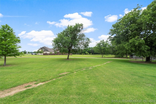 view of home's community with a lawn