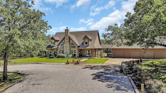 view of front of house with a front yard