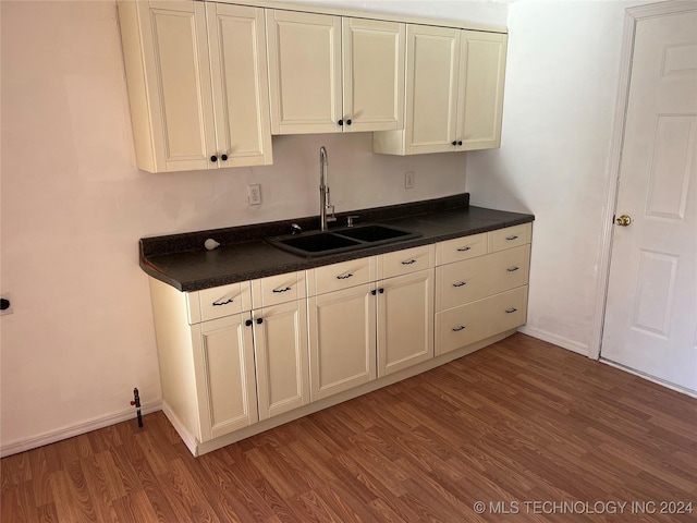 kitchen featuring sink and wood-type flooring