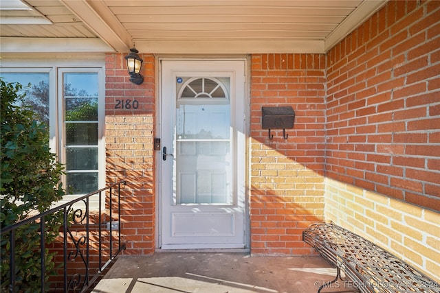 view of doorway to property