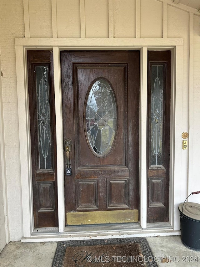 view of doorway to property