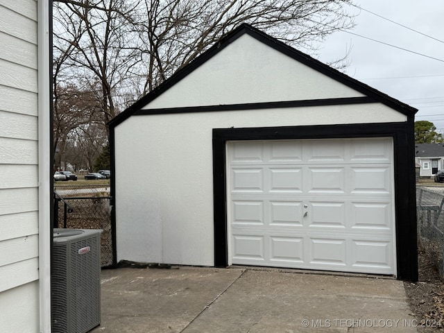 garage with central AC