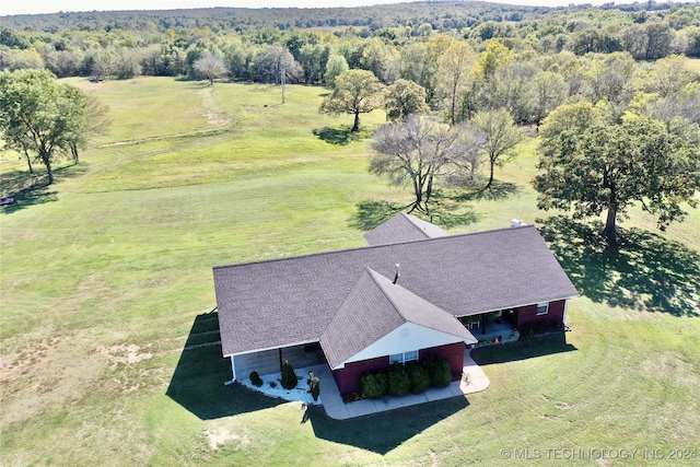 bird's eye view featuring a rural view