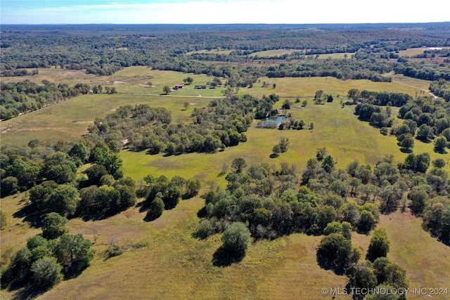 aerial view featuring a rural view