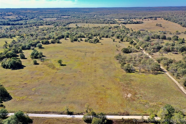 drone / aerial view featuring a rural view