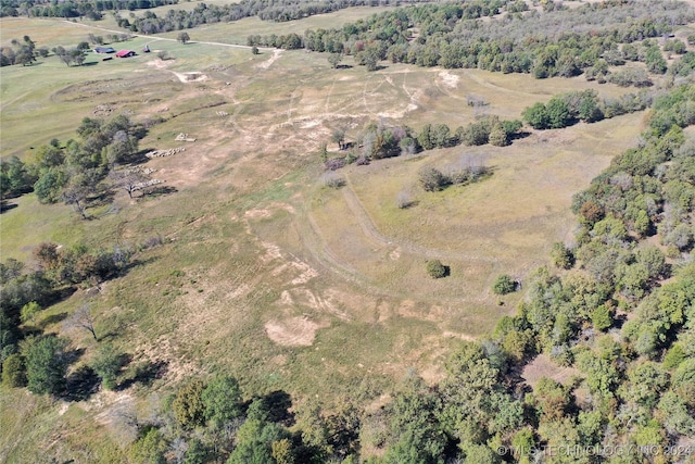 aerial view featuring a rural view