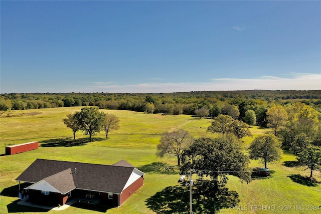 bird's eye view featuring a rural view