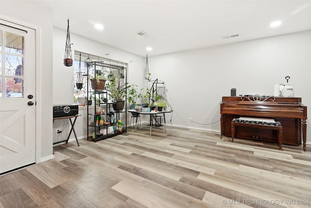 interior space featuring light wood-type flooring