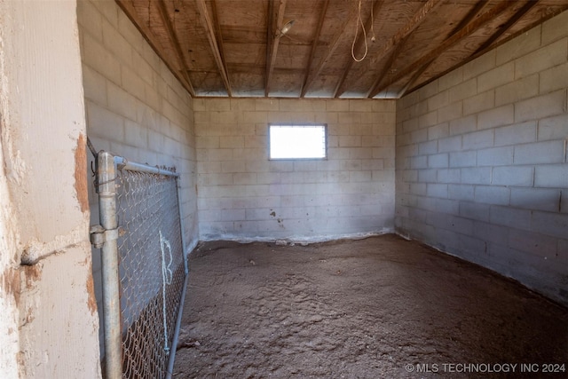 view of basement