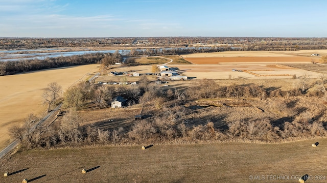 aerial view with a rural view