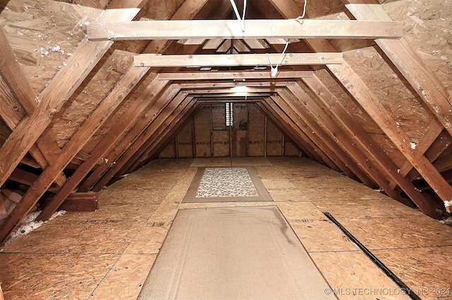 view of attic