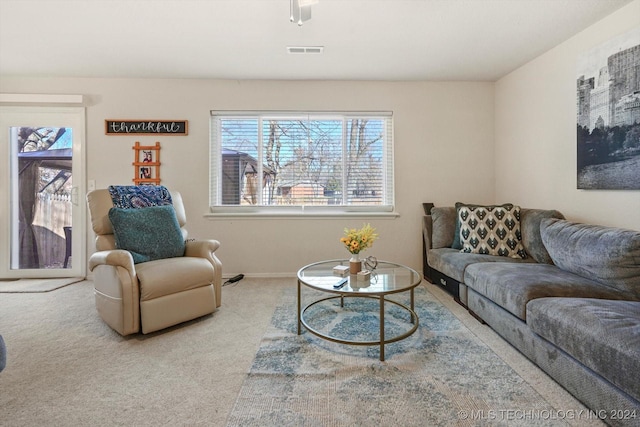 view of carpeted living room