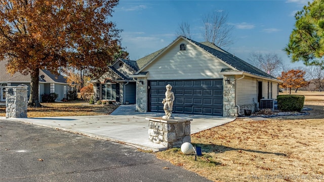 ranch-style home featuring cooling unit