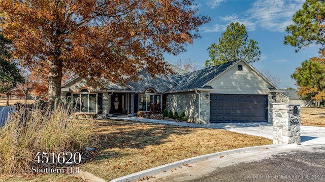 view of front of house featuring a garage