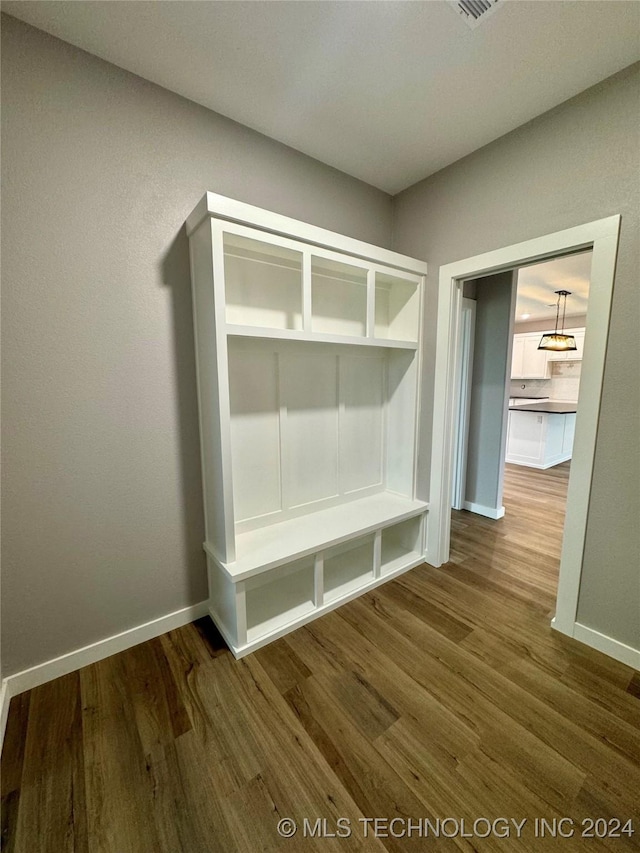 mudroom featuring hardwood / wood-style flooring