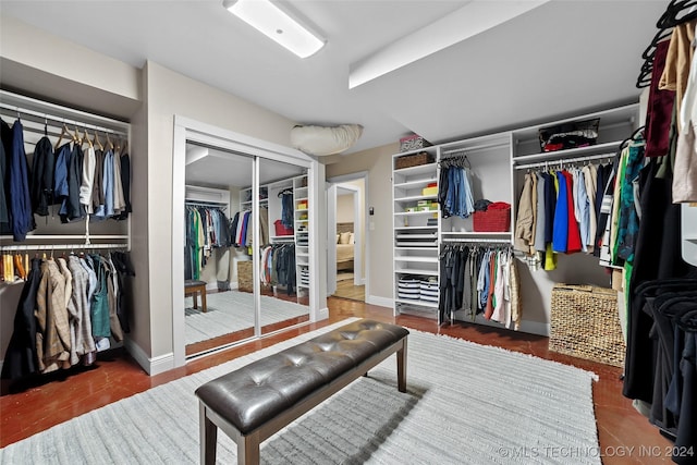 view of walk in closet