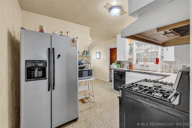 kitchen featuring decorative backsplash, appliances with stainless steel finishes, beverage cooler, sink, and range hood