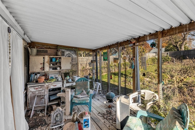 view of sunroom