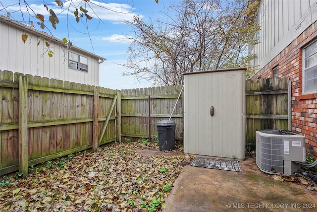 view of outbuilding with central AC unit