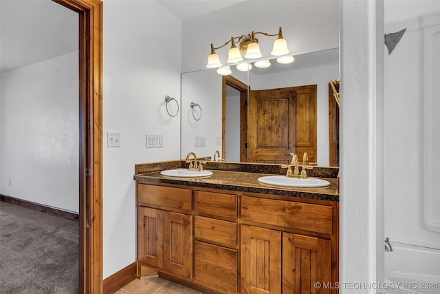 bathroom with vanity