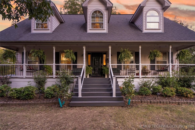 view of front of home featuring a porch