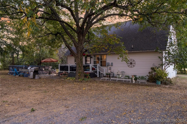 exterior space featuring a deck