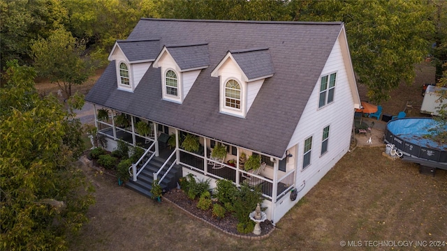 view of front of house featuring covered porch