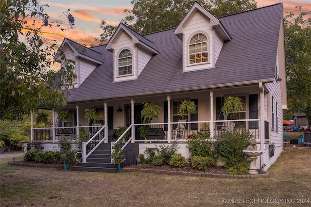 view of front of property with a porch