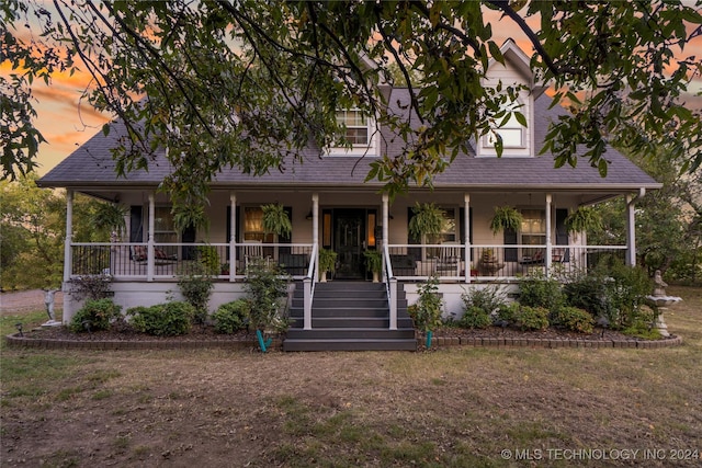 view of front of house with a porch