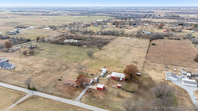 drone / aerial view featuring a rural view