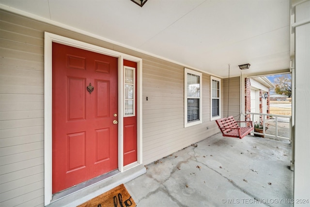 view of doorway to property