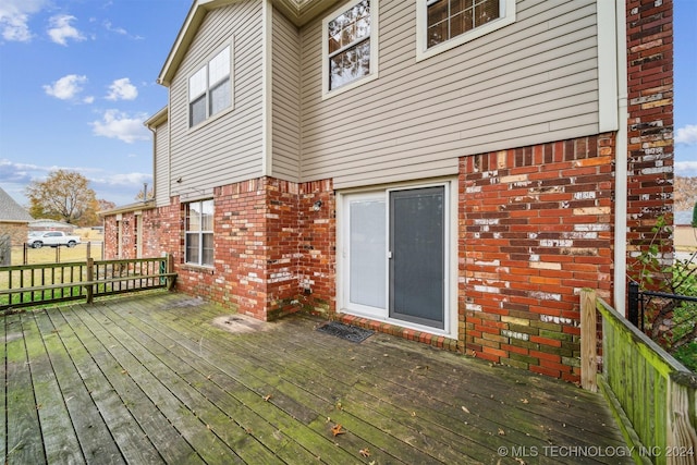 view of wooden deck